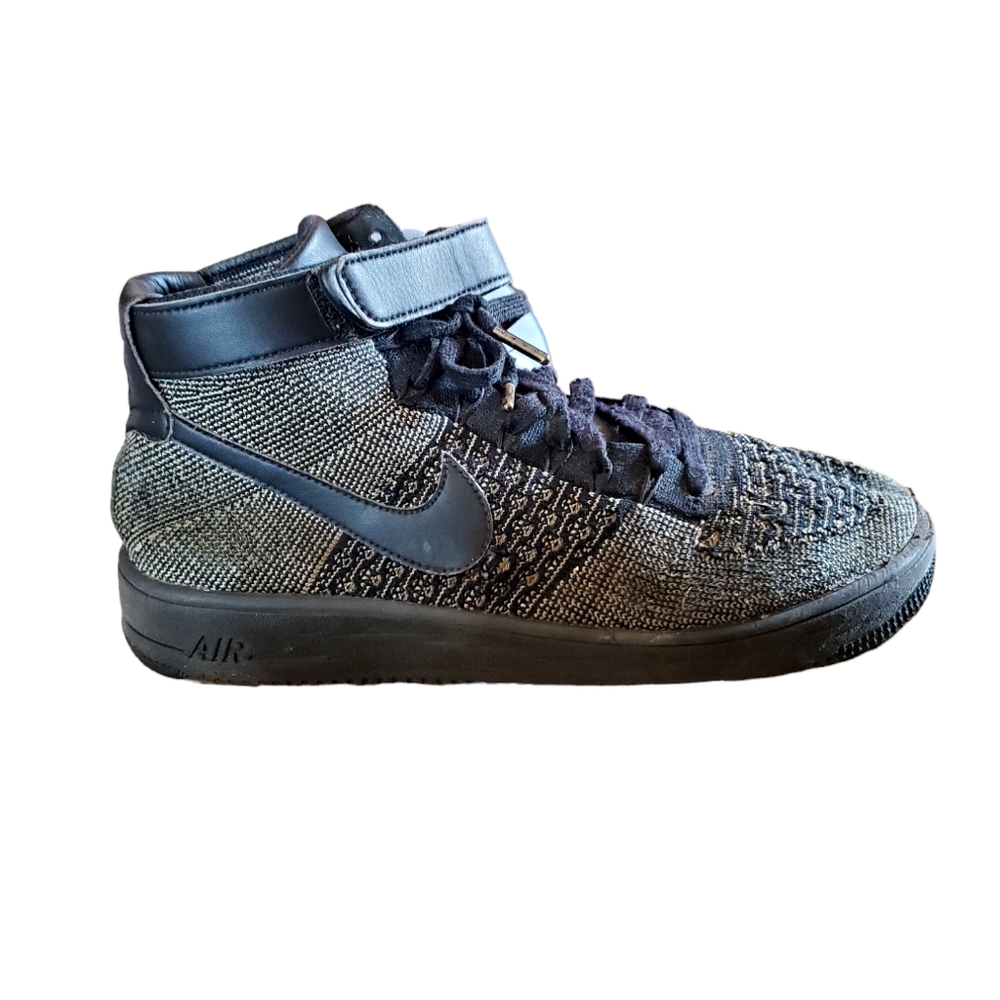 Nike Air Force 1 Ultra FlyKnit Mid Sz9US 42.5 EUR Cm 27 Oreo